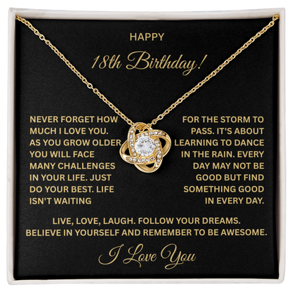 18th Birthday Necklace for Granddaughter – Special Gift from Grandma or Grandpa