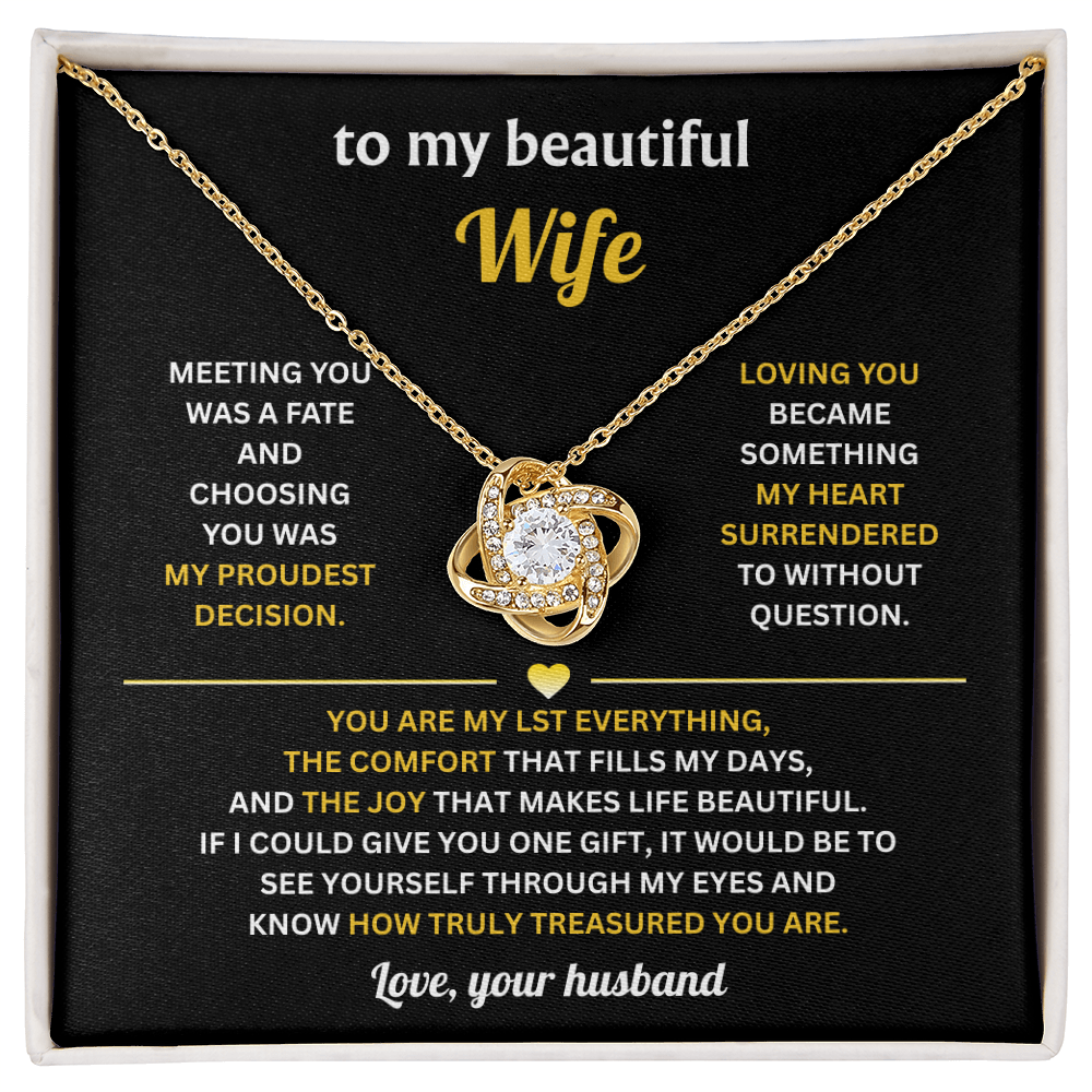 To My Beautiful Wife - Thank You for Being My Wife, Gifts for Her