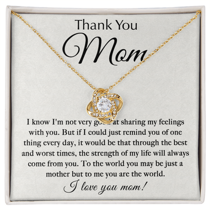 Best Mother's Day Gift 2026 | To My Mom Love Knot Necklace