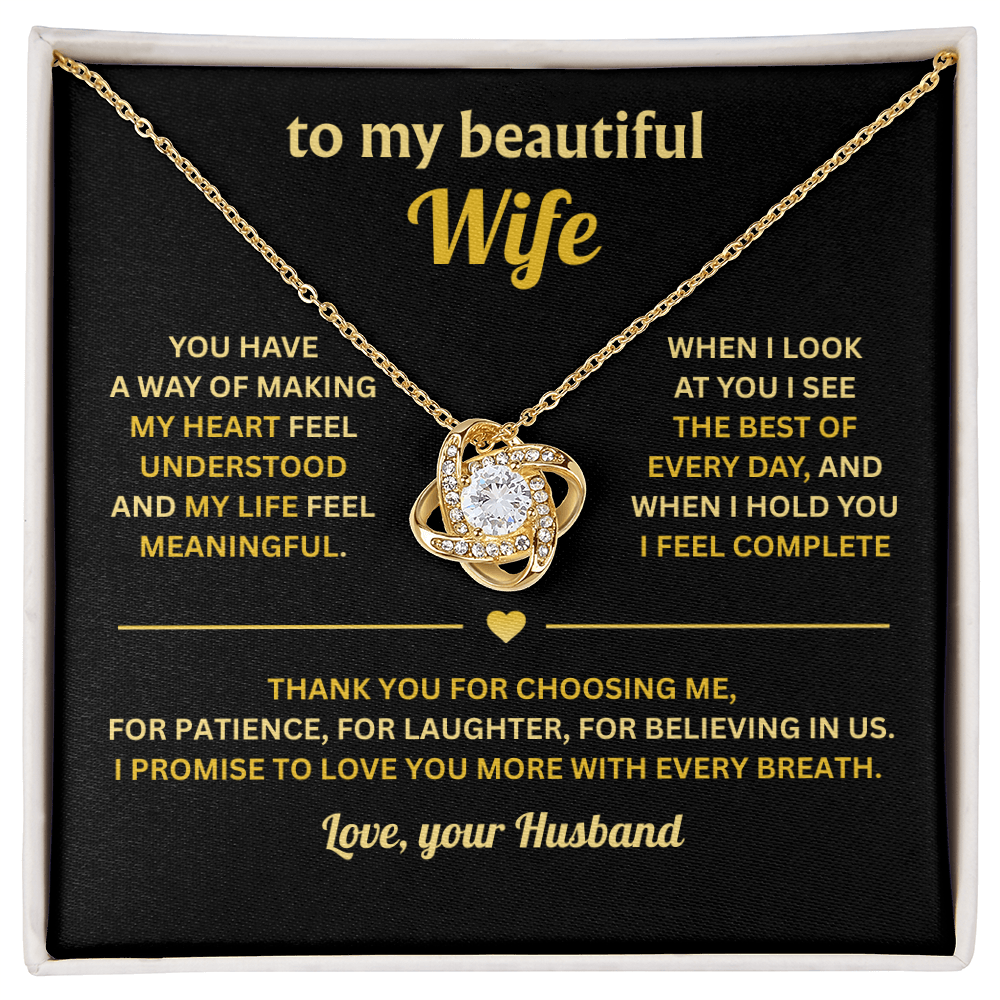To My Wife Necklace Gift From Husband, Wife Gift for Anniversary
