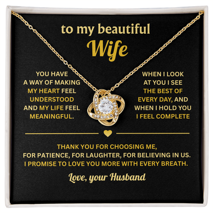 To My Wife Necklace Gift From Husband, Wife Gift for Anniversary