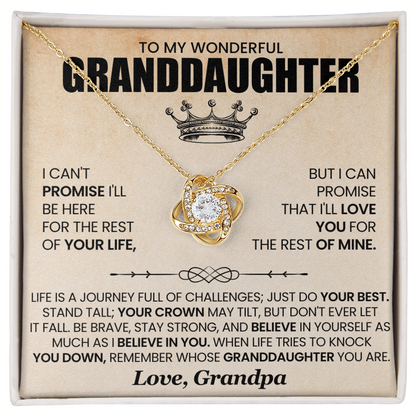 To My Beautiful Granddaughter - Never Doubt the Strength of My Love