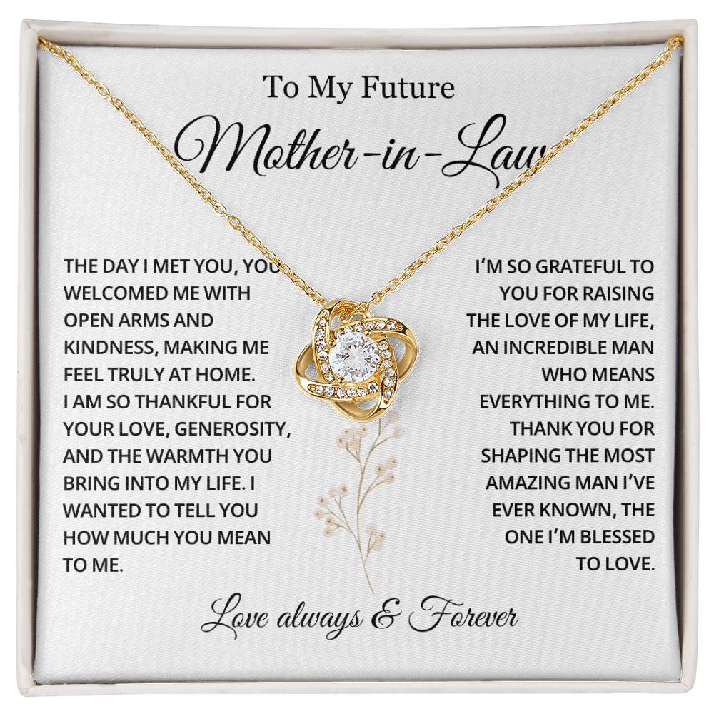 Sentimental Necklace for Future Mother-in-law With Heartfelt Message Card