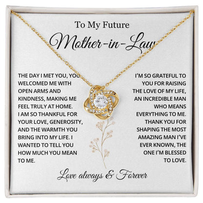 Sentimental Necklace for Future Mother-in-law With Heartfelt Message Card