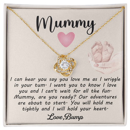 To My Mummy Gifts From Bump - Love Knot Necklace