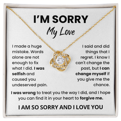 To My Love Sorry Necklace – Meaningful Apology Gift for Her