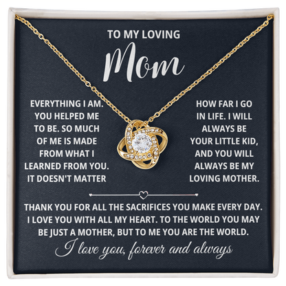 To My Mom - My Bestfriend & The Best Mom Ever - Love Knot Necklace