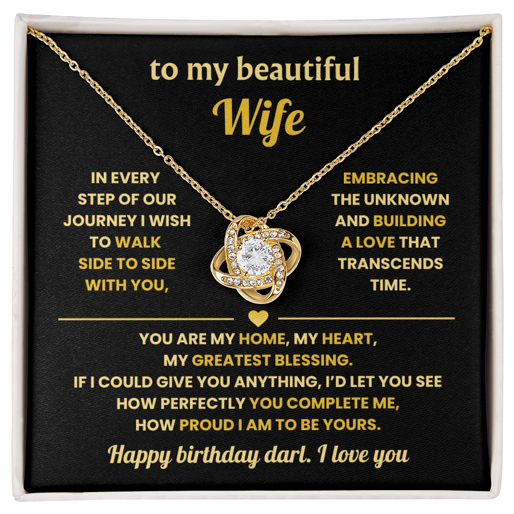 Personalizable Necklace for Wife From Husband, Anniversary Card for Wife, Christmas Birthday Gifts for Wife