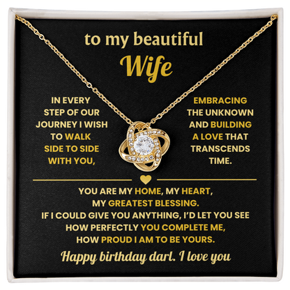 Personalizable Necklace for Wife From Husband, Anniversary Card for Wife, Christmas Birthday Gifts for Wife