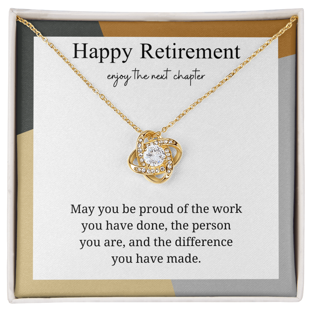 Happy Retirement Necklace for Women - Cheers to a Happy and Healthy Retirement