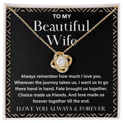 Necklace to My Wife From Husband Forever Love, Gift for Wives With Message Card