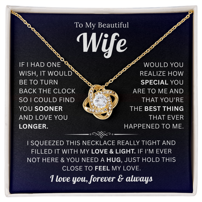 Love Knot Necklace for Women With Gift Box for Romantic, Valentine's Day Gifts