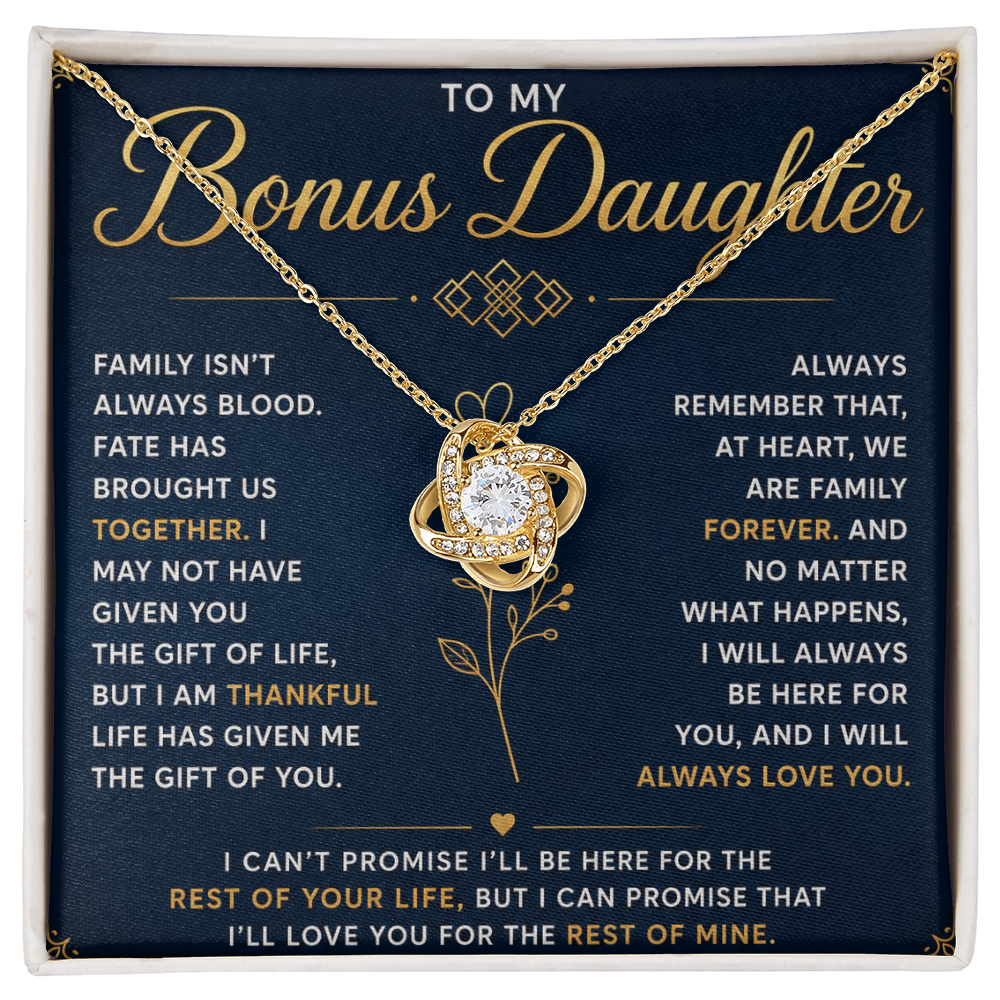 To My Bonus Daughter – Life Blessed Me by Bringing You Into It – Beautiful Keepsake Present