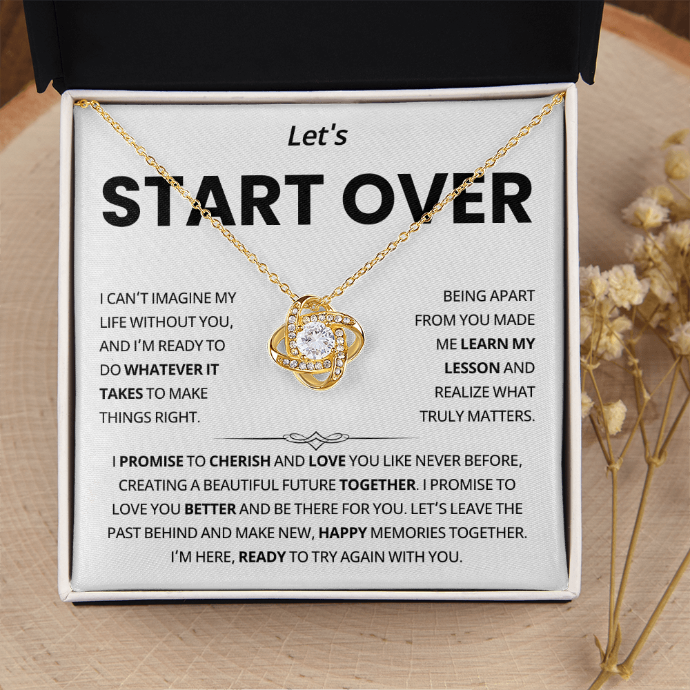 Start Over Necklace, Gift For Girlfriend, To My Soulmate Necklace For Women