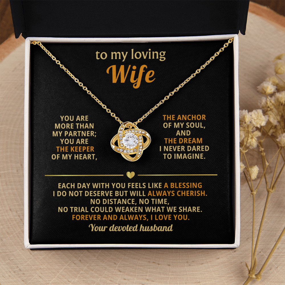 To My Loving Wife - You Are My Rock, My Soulmate, and My Everything - Necklace for Her