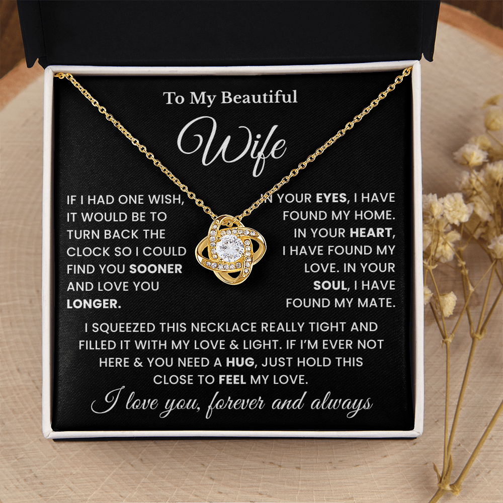 To My Beautiful Wife Necklace, Presents for Wife From Husband, Valentines Present for Her