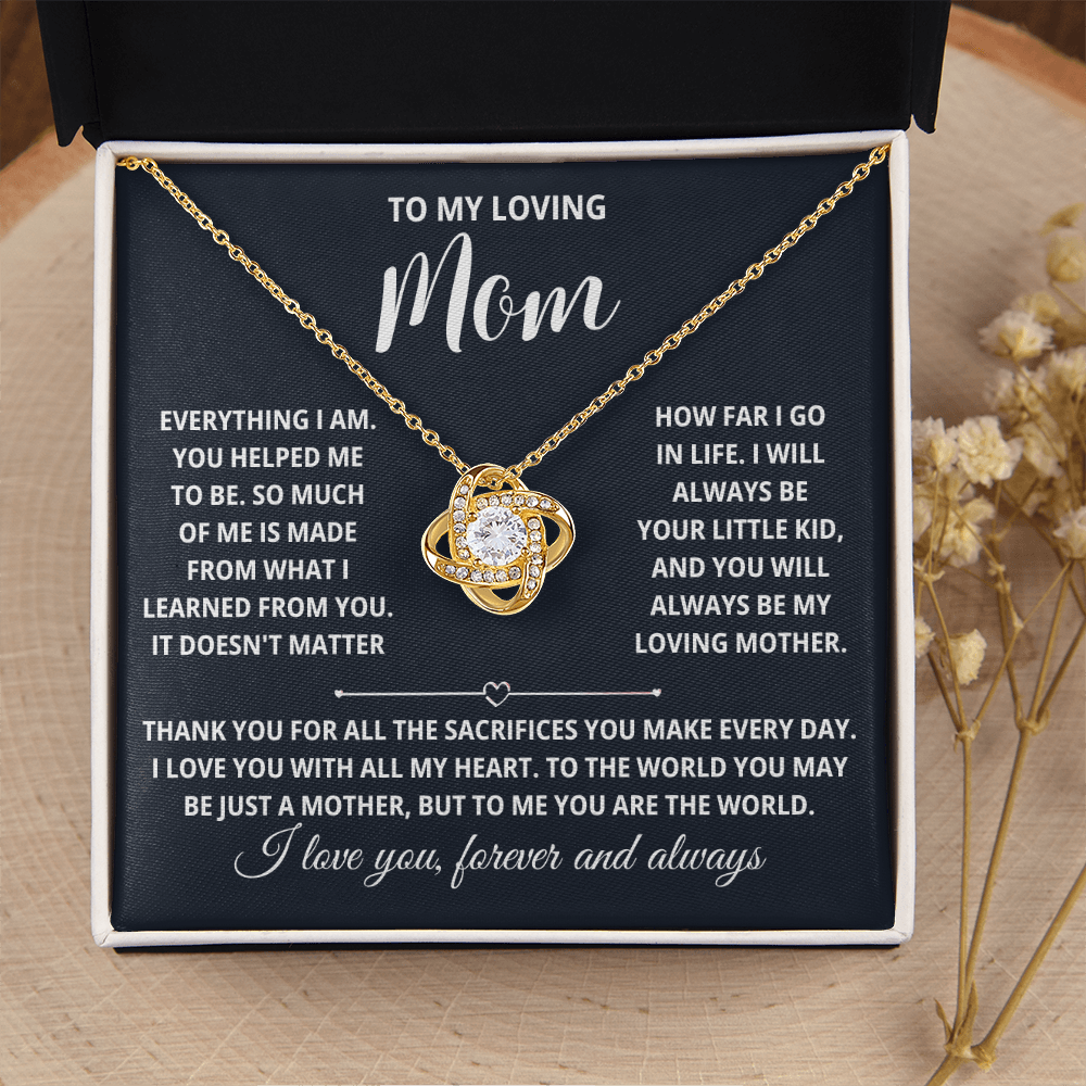 To My Mom - My Bestfriend & The Best Mom Ever - Love Knot Necklace