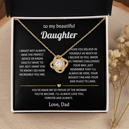 To My Beautiful Daughter – My Love for You Will Last Forever – Heartfelt Keepsake Gift