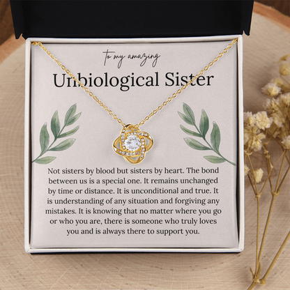 To My Amazing Unbiological Sister - Thank You for Being My Greatest Friend - Necklace
