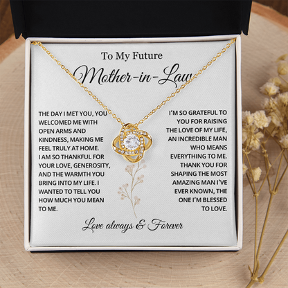 Sentimental Necklace for Future Mother-in-law With Heartfelt Message Card