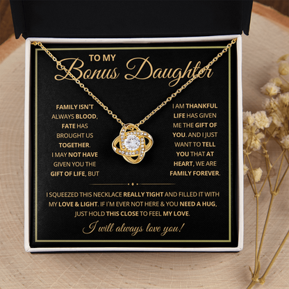 Bonus Daughter Necklace Gifts From Stepdad Stepmom With Heartfelt Message