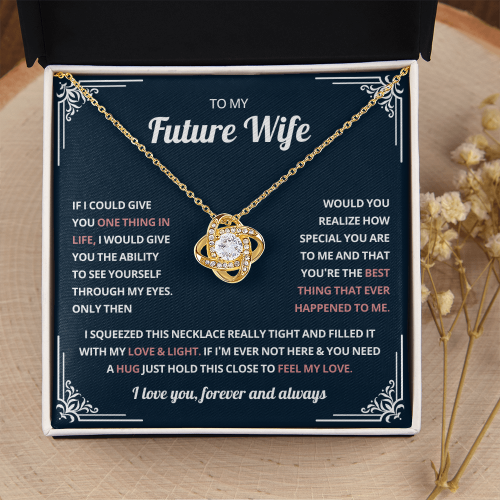 Valentine's Necklace Gifts For Future Wife With Message Card