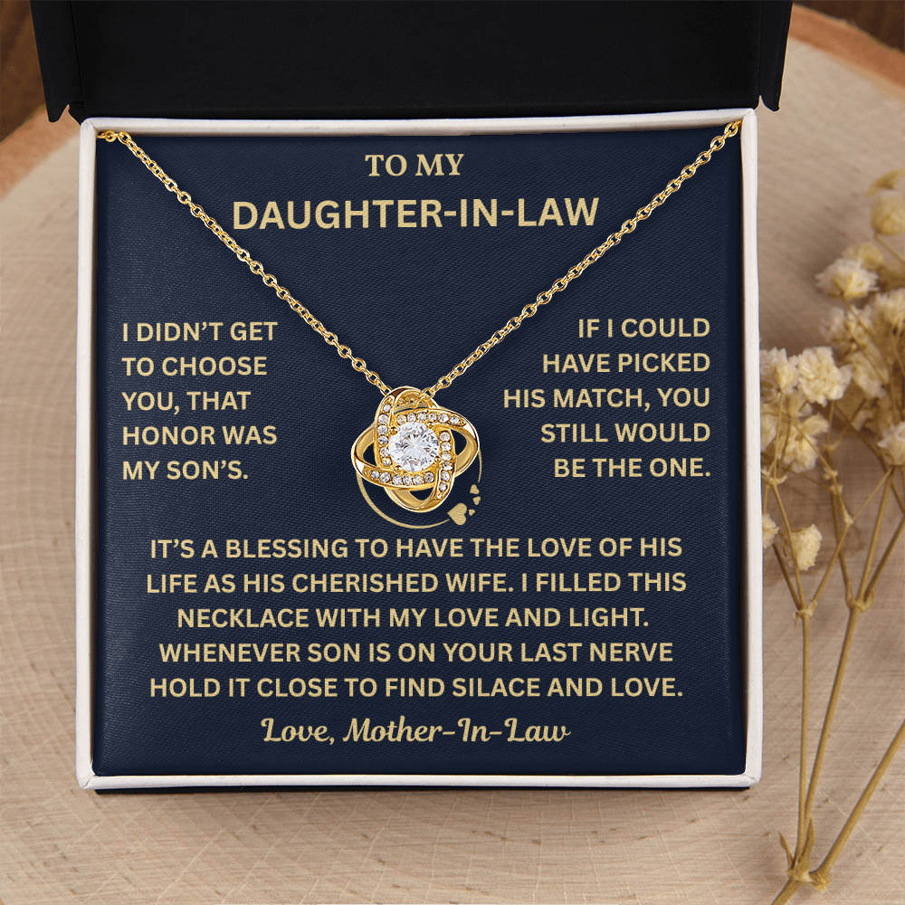 Daughter in Law Gifts From Mom & Dad Necklace With Heartfelt Message
