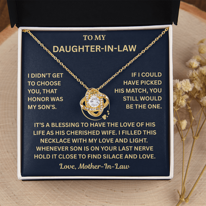 Daughter in Law Gifts From Mom & Dad Necklace With Heartfelt Message