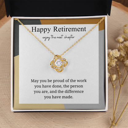 Happy Retirement Necklace for Women - Cheers to a Happy and Healthy Retirement