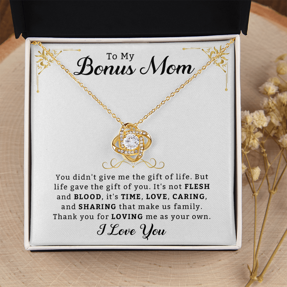 To My Bonus Mom Necklace – Meaningful Gift from Daughter or Son