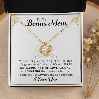 To My Bonus Mom Necklace – Meaningful Gift from Daughter or Son