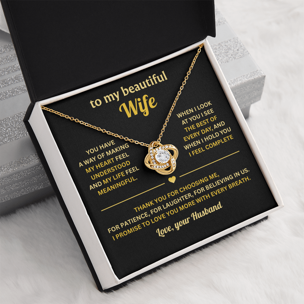 To My Wife Necklace Gift From Husband, Wife Gift for Anniversary