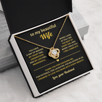 To My Wife Necklace Gift From Husband, Wife Gift for Anniversary