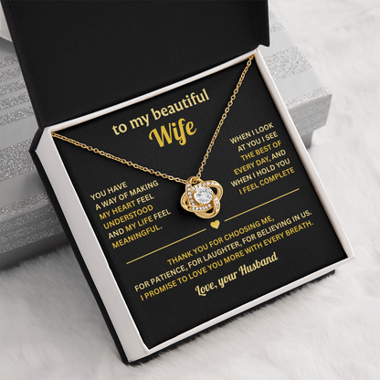 To My Wife Necklace From Husband - Soulmate Necklace for Women