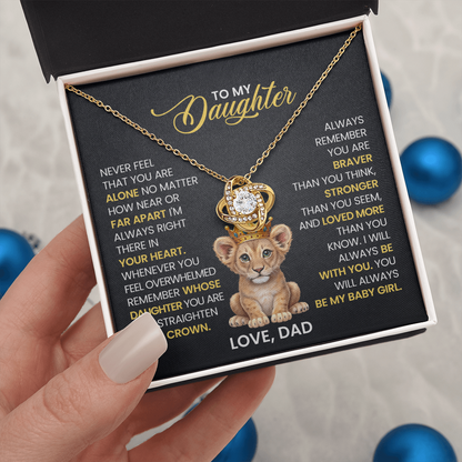 To My Daughter - Never Feel You Are Alone - Necklace Gifts
