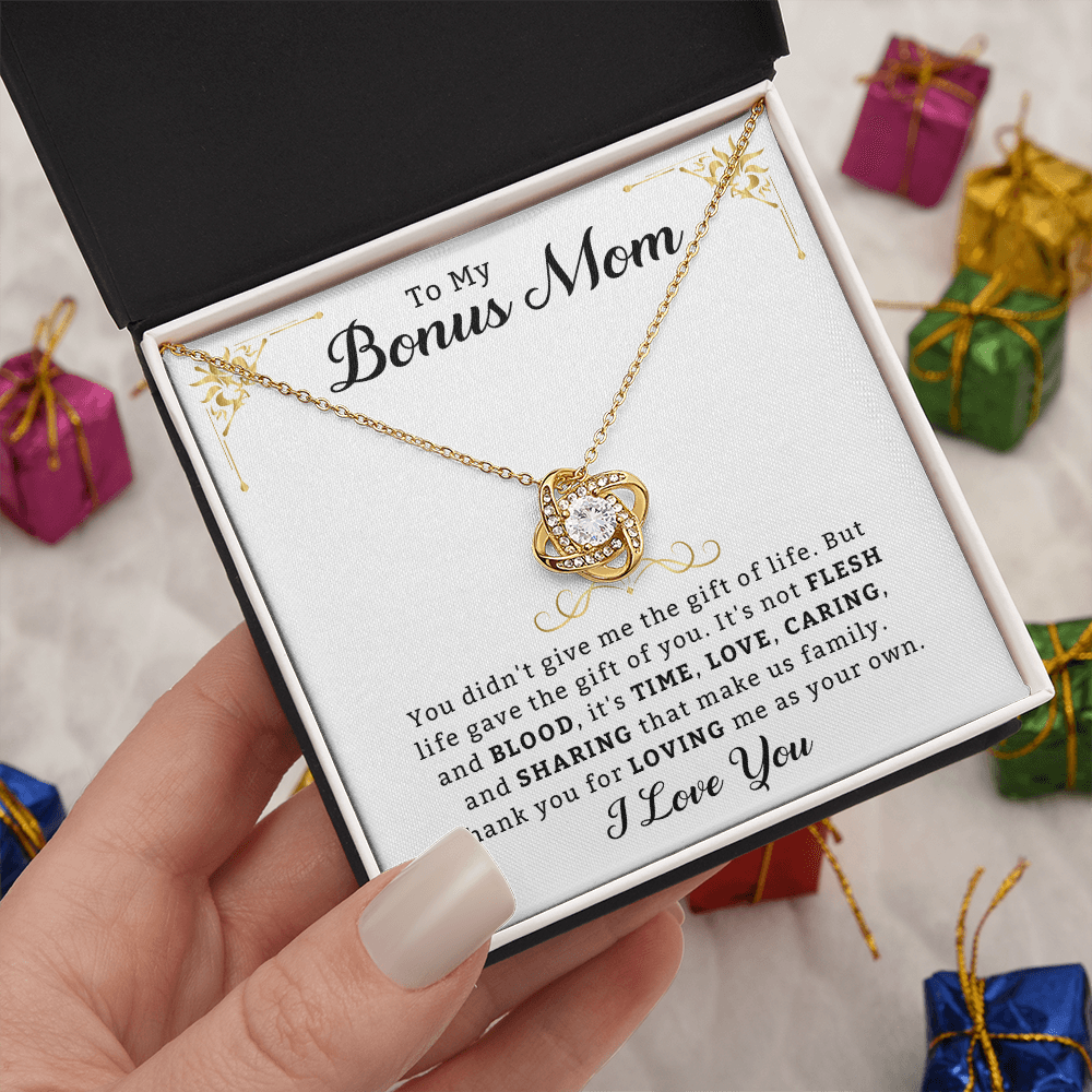 To My Bonus Mom Necklace – Meaningful Gift from Daughter or Son