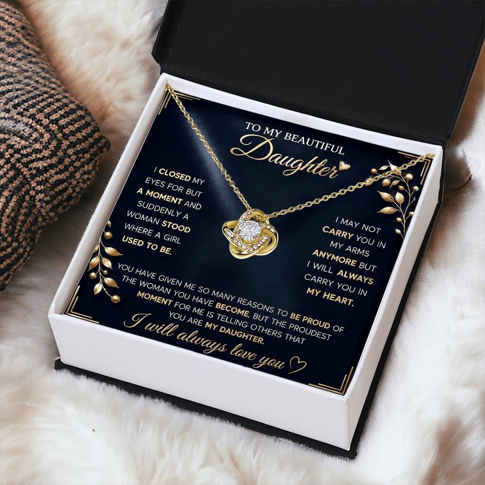 To My Beautiful Daughter Necklace - Gifts From Dad and Mom