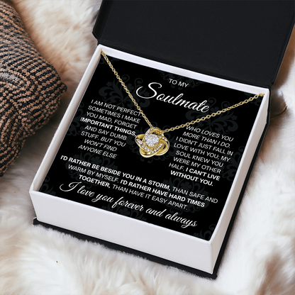 To My Beautiful Soulmate Necklace for Women, Necklace for Wife From Husband