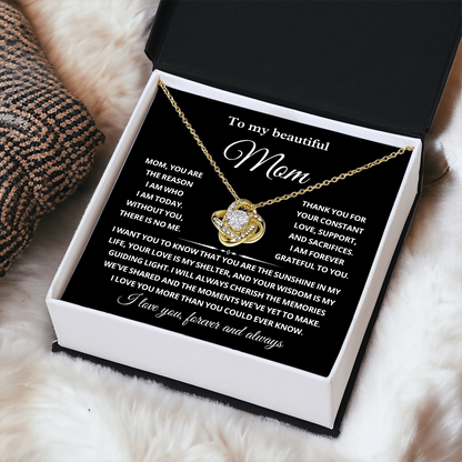 To My Mom Necklace Gifts Meaningful Gift to Mom From Son, Girlfriend to Boyfriend's Mom Gifts