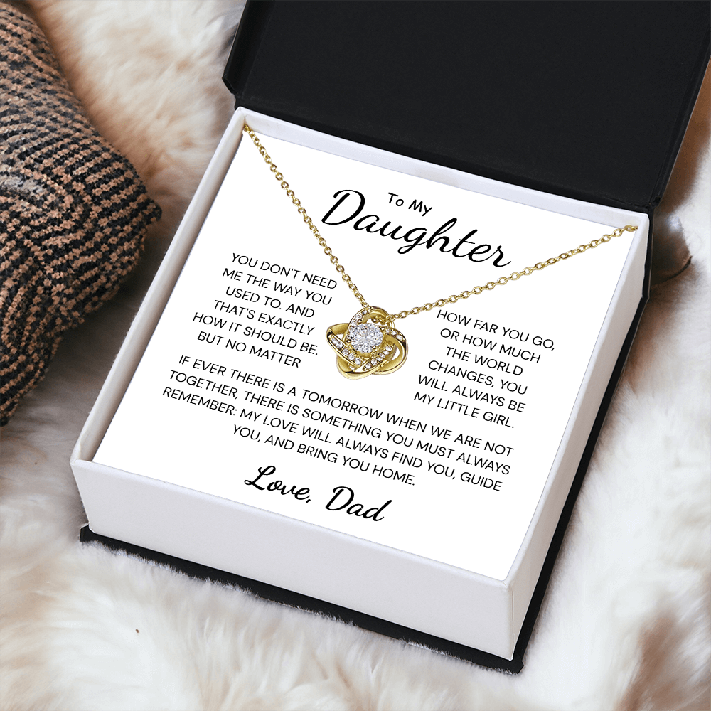 To My Amazing Daughter Necklace - Love Knot Necklace from Mom, Gift for Daughter