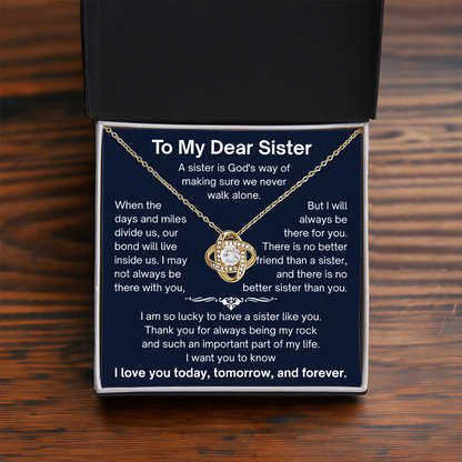 To My Daughter - My Best Friend, and My Forever Friend - Love Knot Necklace