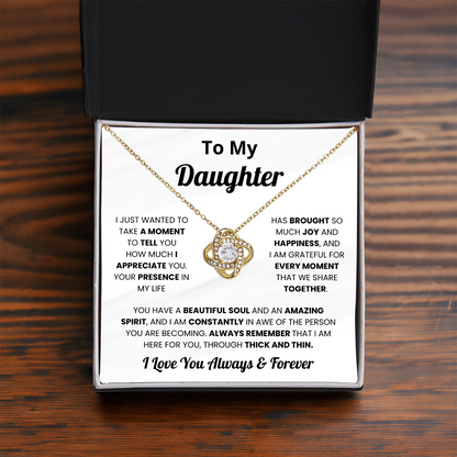 To My Daughter - I Love You Always and Forever - Necklace for Daughter in Law