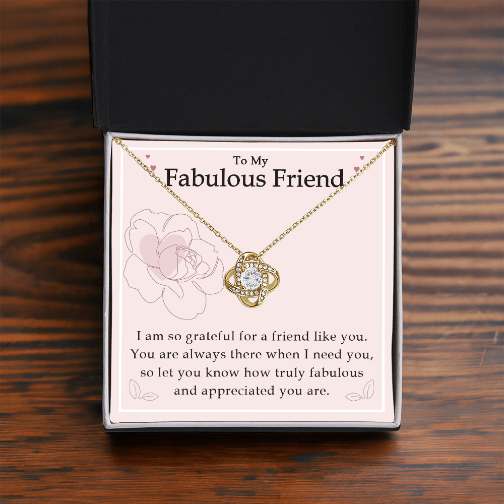 To My Best Friend - Good Friends Are Like Stars - Love Knot Necklace