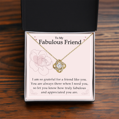 To My Best Friend - Good Friends Are Like Stars - Love Knot Necklace