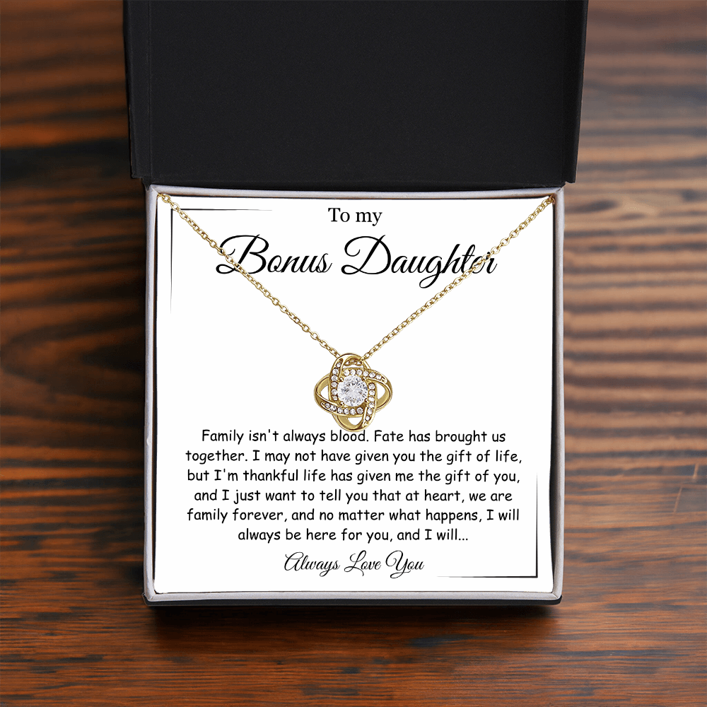 To My Bonus Daughter - Hold This Beautiful Jewelry Close to Feel My Love