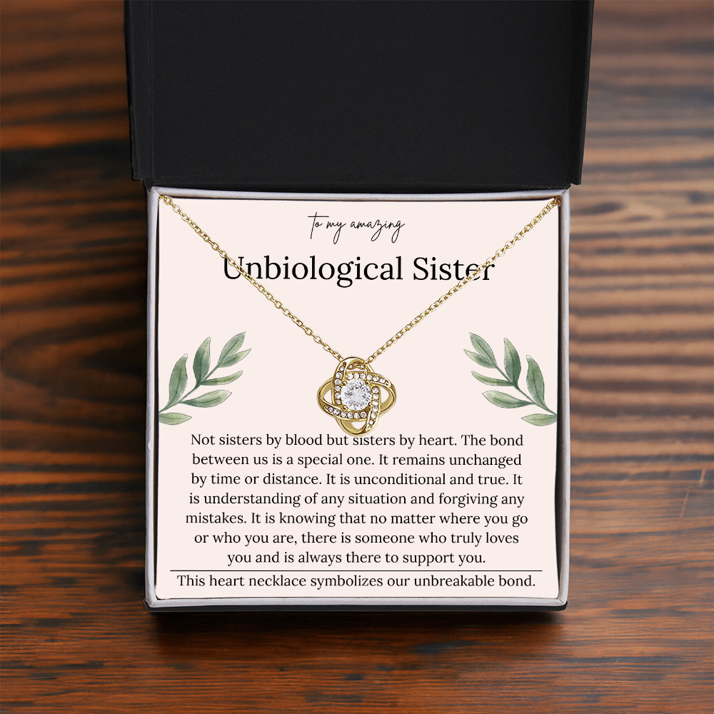 Sentimental Necklace Gift for Bonus Daughter With Heartfelt Message Card