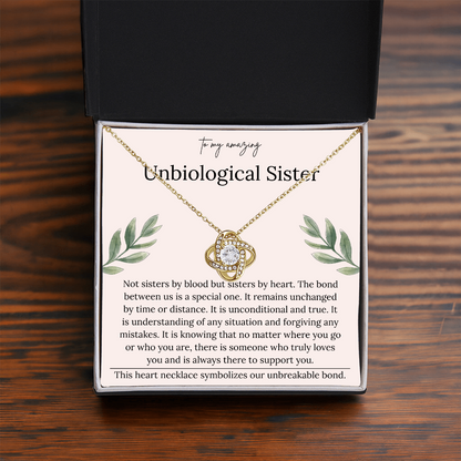 Sentimental Necklace Gift for Bonus Daughter With Heartfelt Message Card