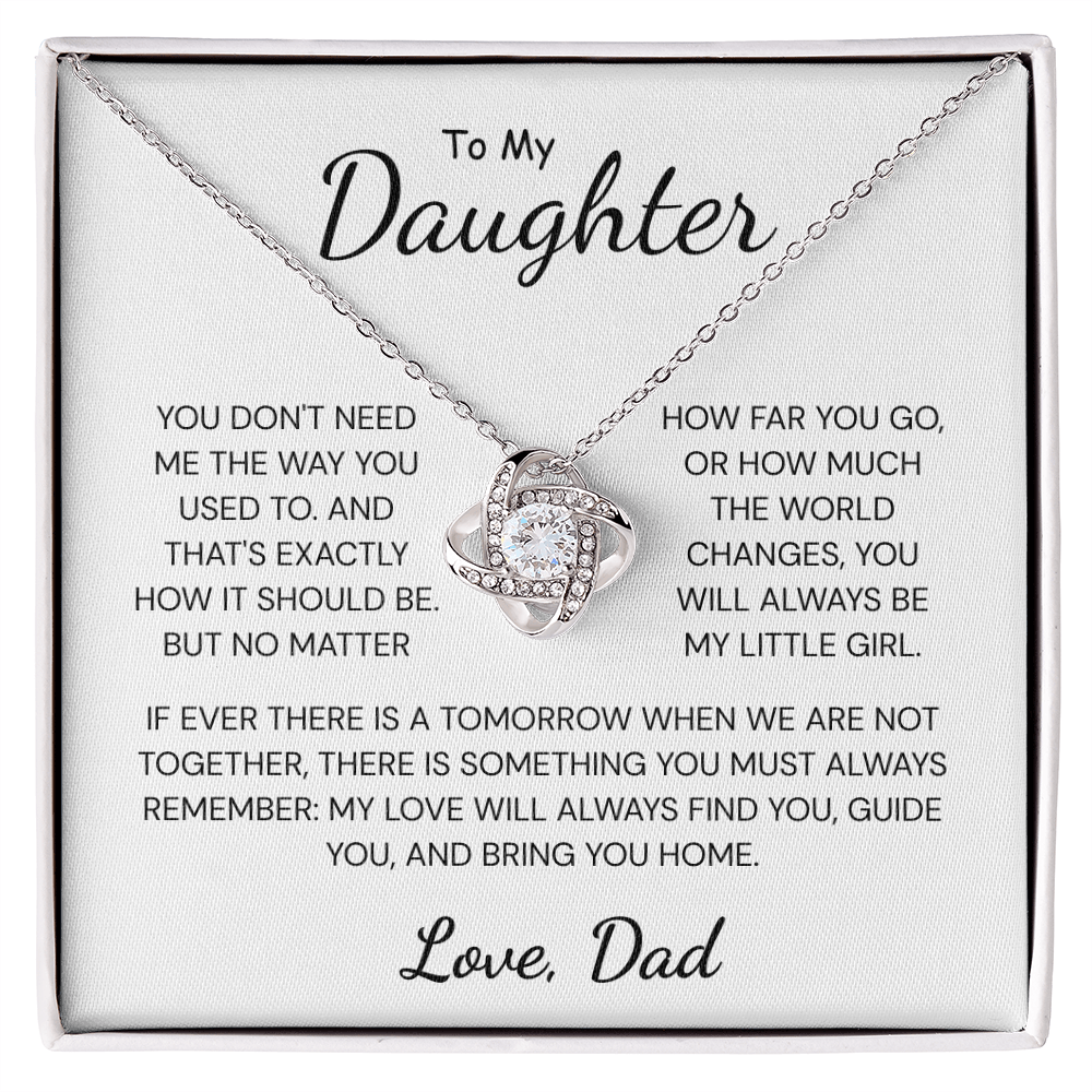 To My Amazing Daughter Necklace - Love Knot Necklace from Mom, Gift for Daughter