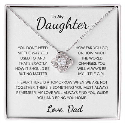 To My Amazing Daughter Necklace - Love Knot Necklace from Mom, Gift for Daughter