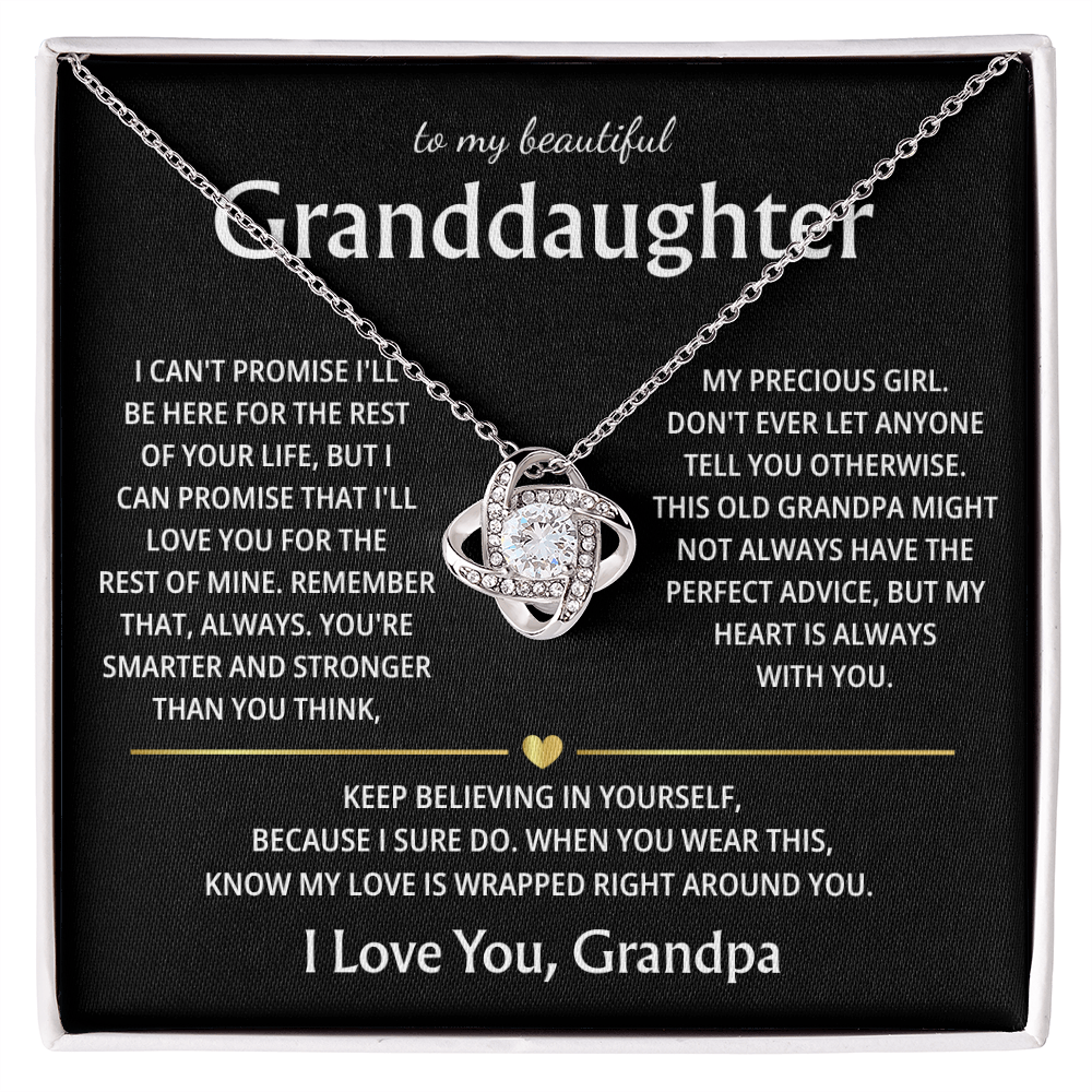 To My Granddaughter Necklace – Heartfelt Gift from Grandpa
